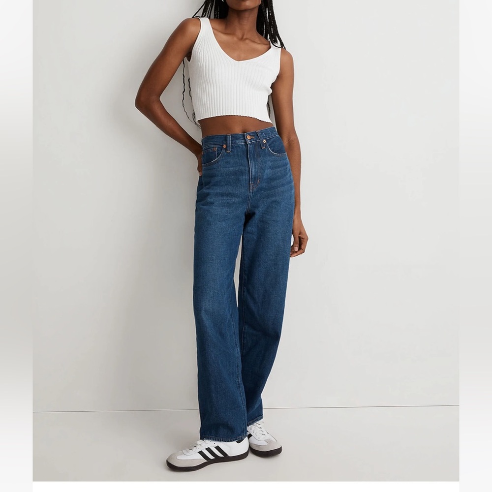 Madewell Baggy Jeans in Dark Worn Indigo Wash